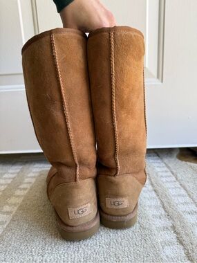 UGG Tall Suede Boots in Chestnut Brown